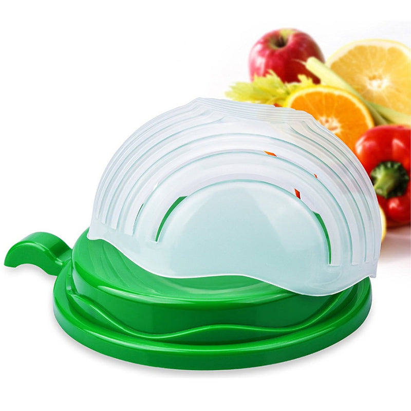 Quick Salad Maker Salad Cutter Bowl Kitchen Gadget Vegetable Fruits Slicer Chopper Washer And Cutter
